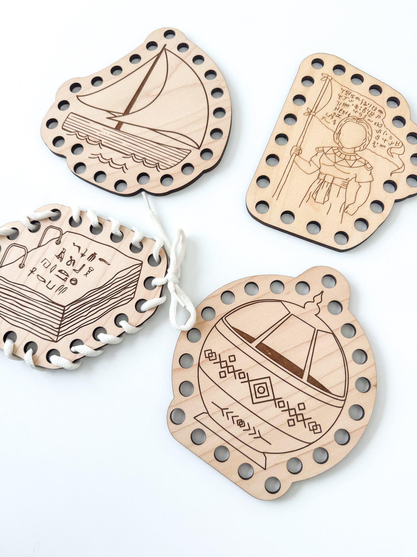 Book of Mormon Wooden Lacing Cards – Latter-day Saint Montessori Toy for Kids