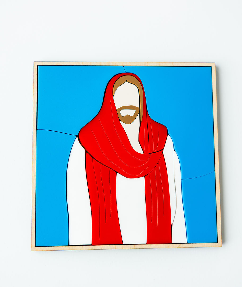 Jesus Christ Wooden or Acrylic Board Puzzle β Laser Engraved Gospel Art & Family Activity