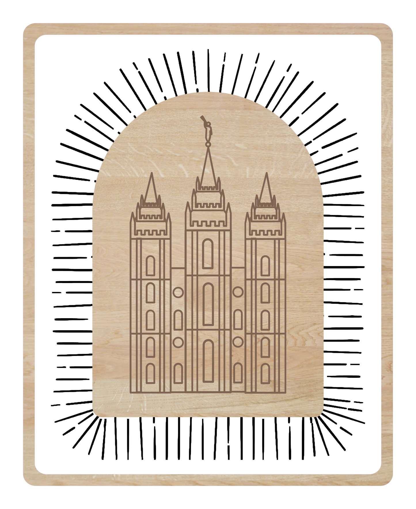 Custom Temple Sign | Personalized Engraved Wood & Clear Acrylic Temple Plaque