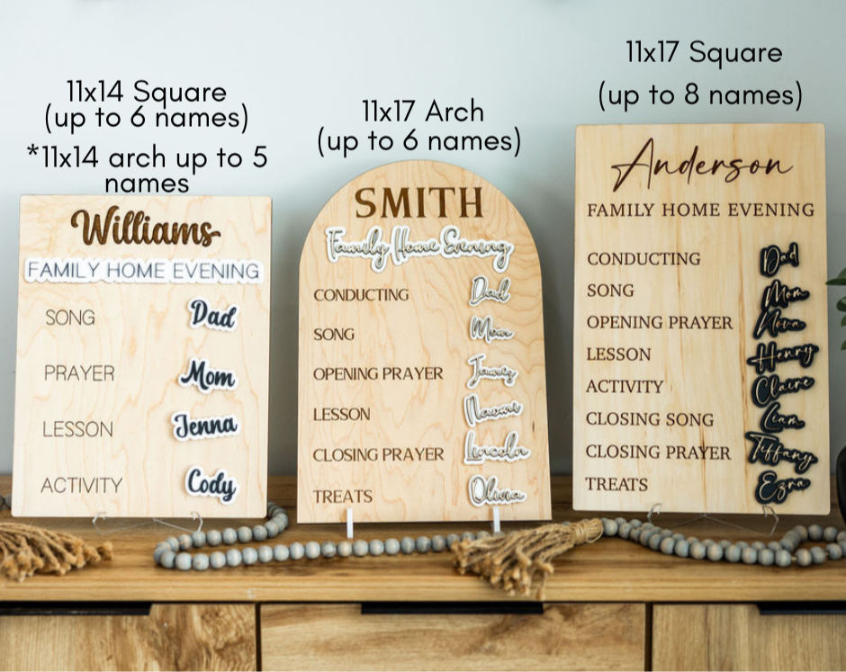 Fully Custom Family Home Evening Board -Design Your Own Edition