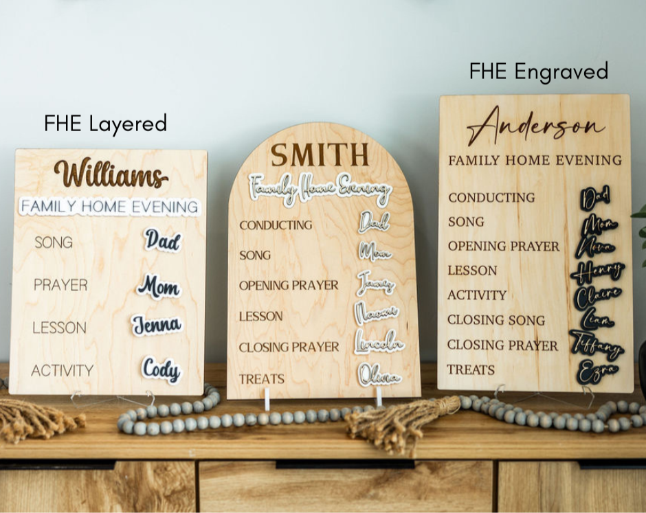 Fully Custom Family Home Evening Board -Design Your Own Edition