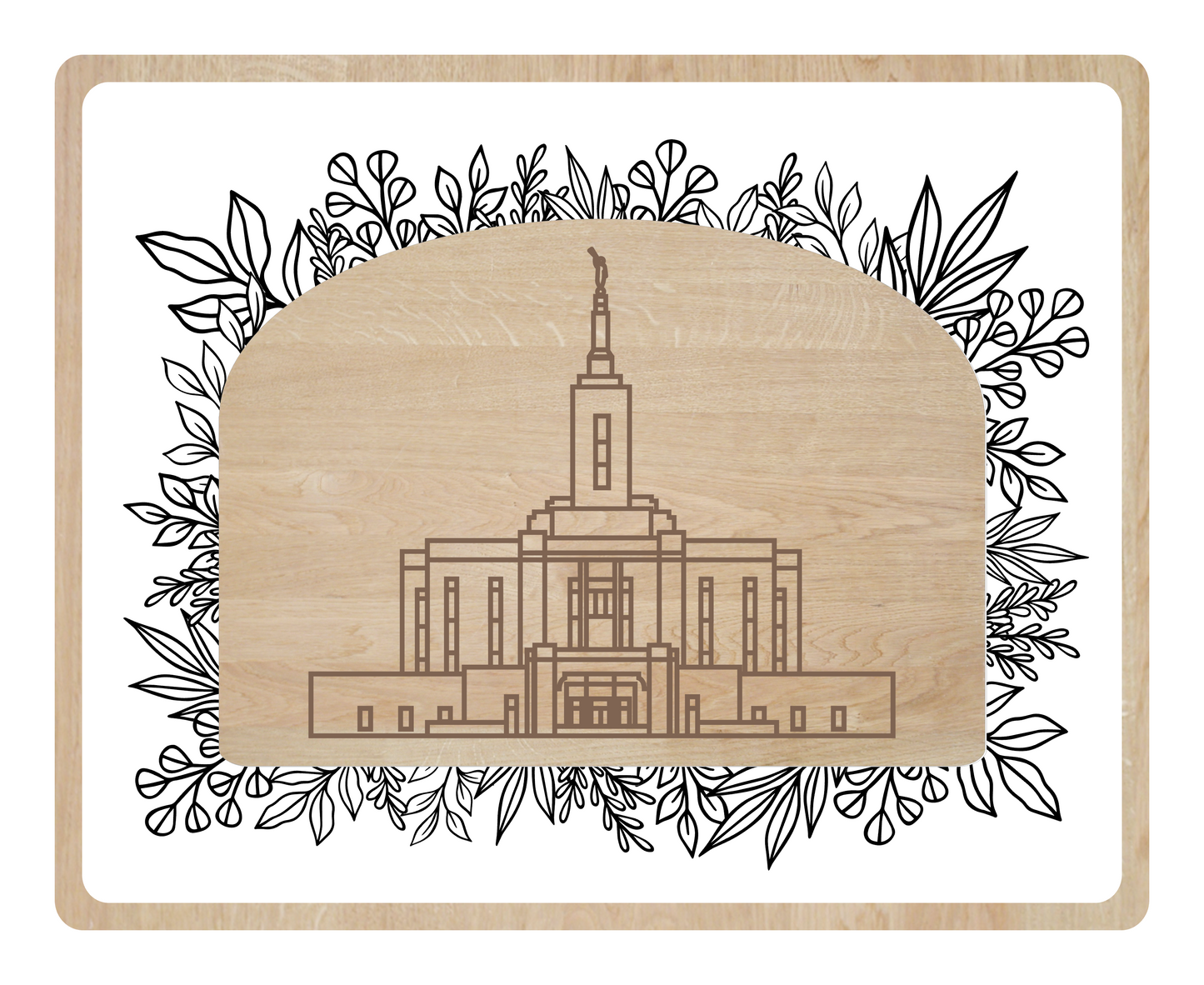 Custom Temple Sign | Personalized Engraved Wood & Clear Acrylic Temple Plaque