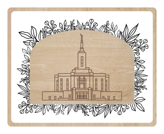 Custom Temple Sign | Personalized Engraved Wood & Clear Acrylic Temple Plaque