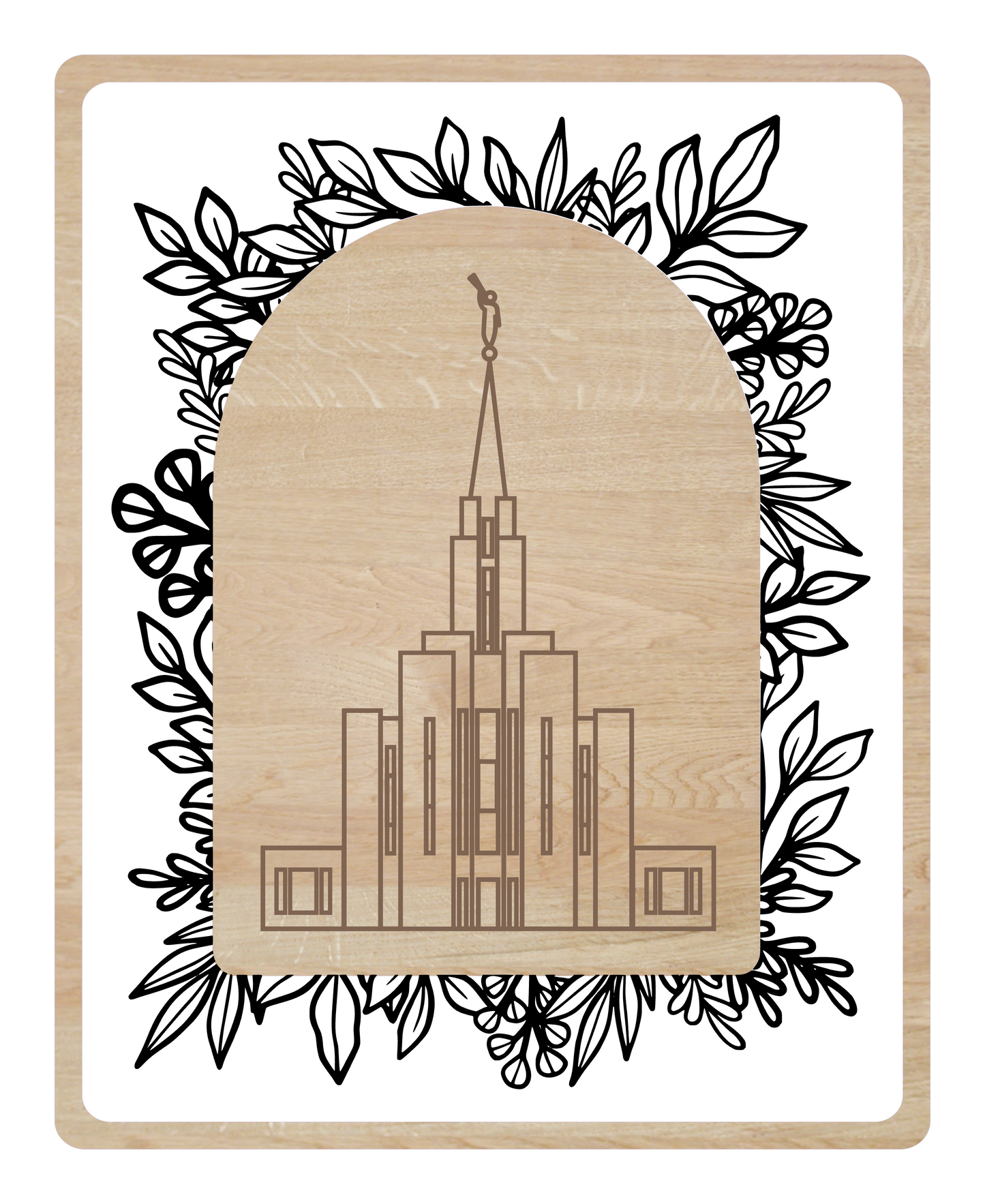 Custom Temple Sign | Personalized Engraved Wood & Clear Acrylic Temple Plaque