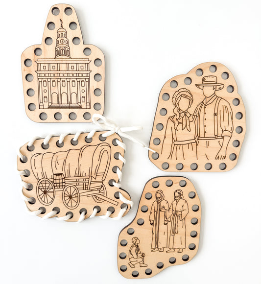 Doctrine & Covenants Wooden Lacing Cards – Latter-day Saint Montessori Toy for Kids