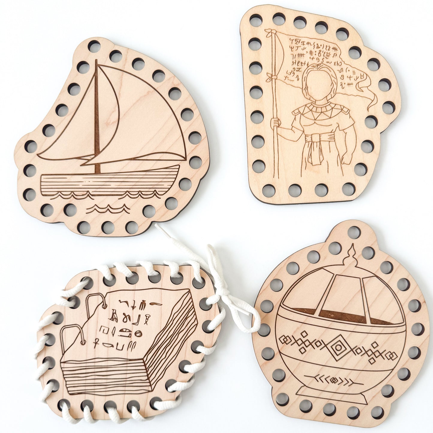 Book of Mormon Wooden Lacing Cards – Latter-day Saint Montessori Toy for Kids