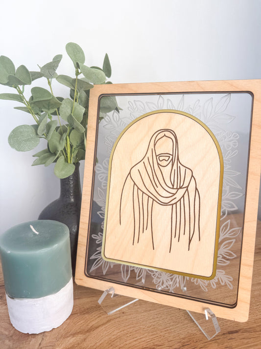 Jesus Christ Signs – Laser Engraved Wood & Acrylic Christian Home Décor | Faith Art