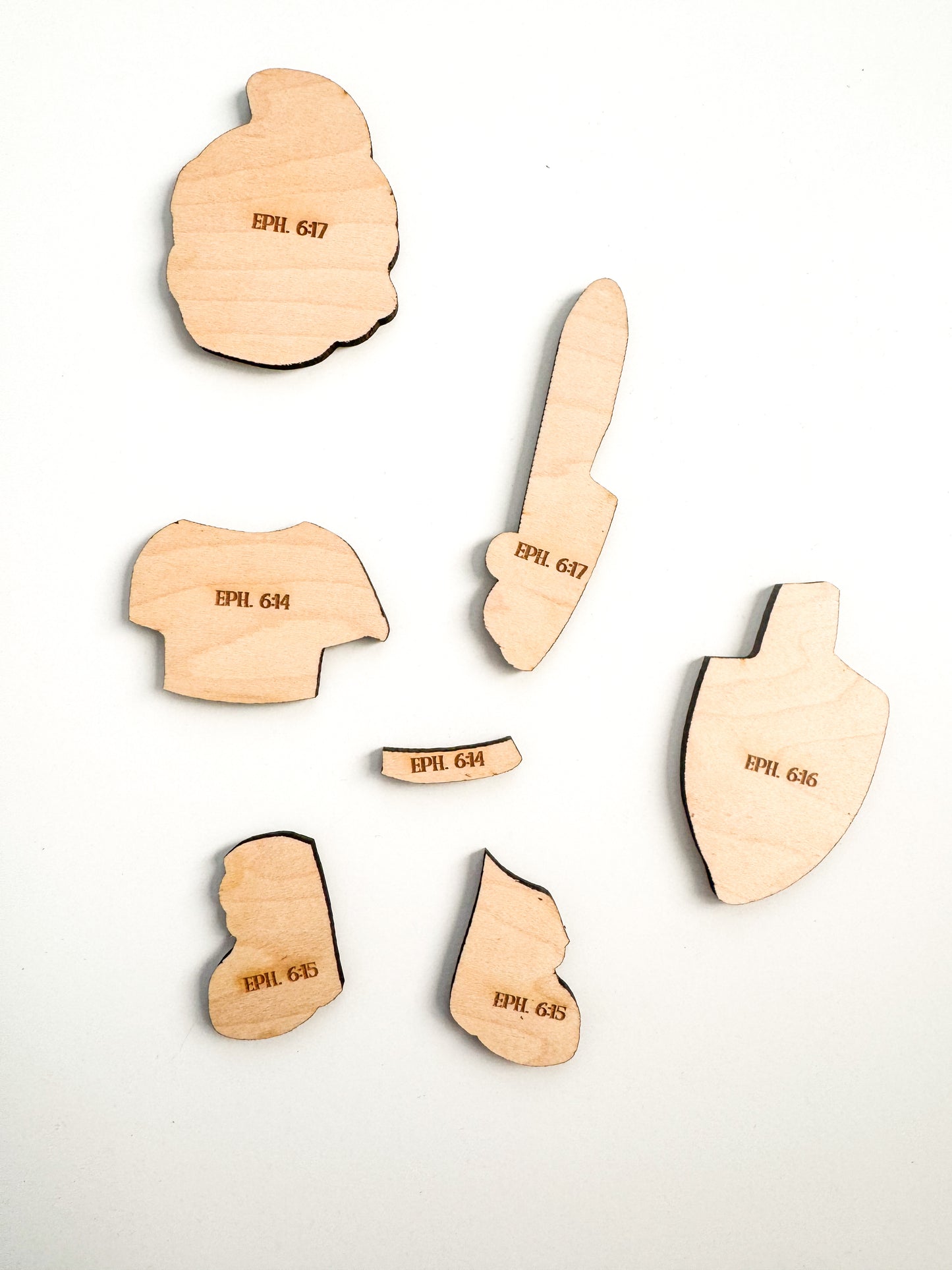 Armor of God Board Puzzle | Laser Engraved Wooden Armor of God Puzzle