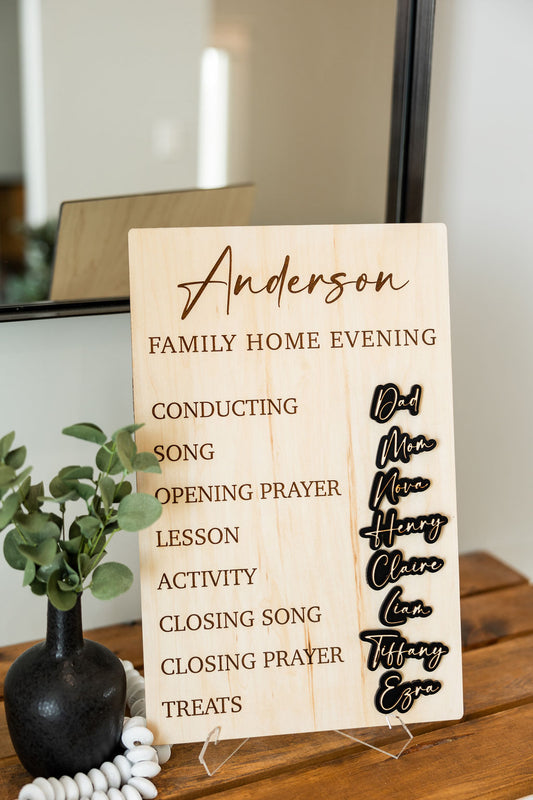 Custom Family Home Evening Board - Everlasting Edition