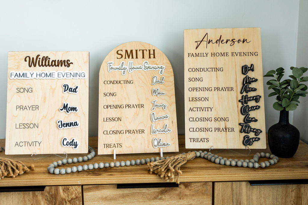 Fully Custom Family Home Evening Board -Design Your Own Edition