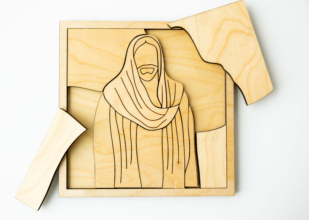Jesus Christ Wooden or Acrylic Board Puzzle – Laser Engraved Gospel Art & Family Activity