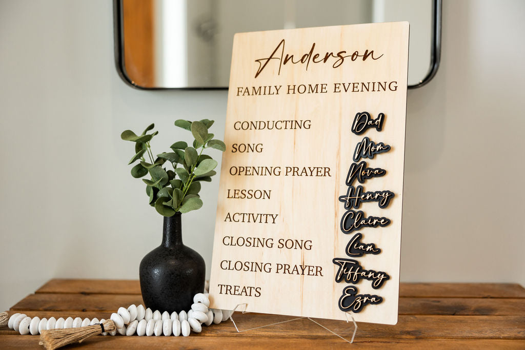 Custom Family Home Evening Board - Everlasting Edition