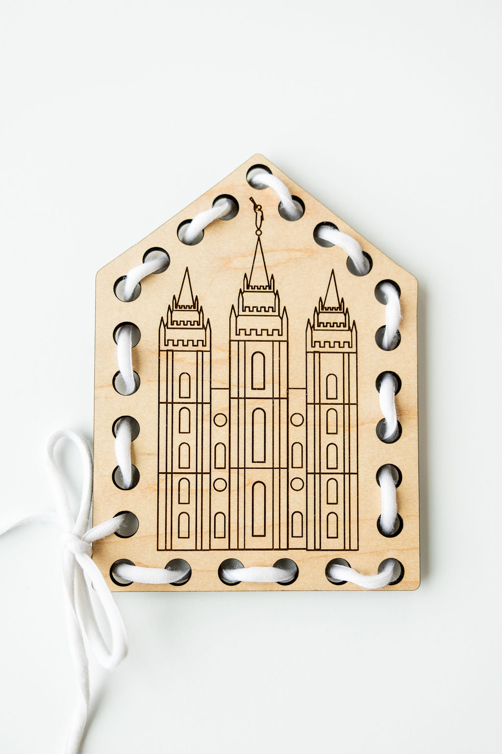 Gospel Themed Wooden Lacing Cards – Latter-day Saint Montessori Toy for Kids