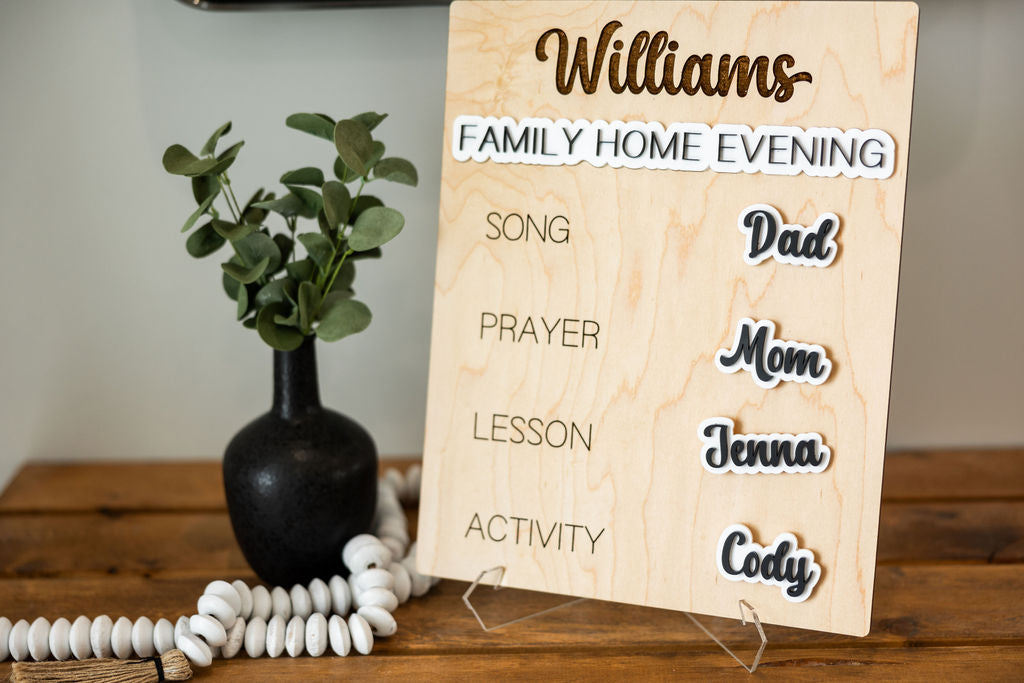 Custom Family Home Evening Board - Heritage Edition