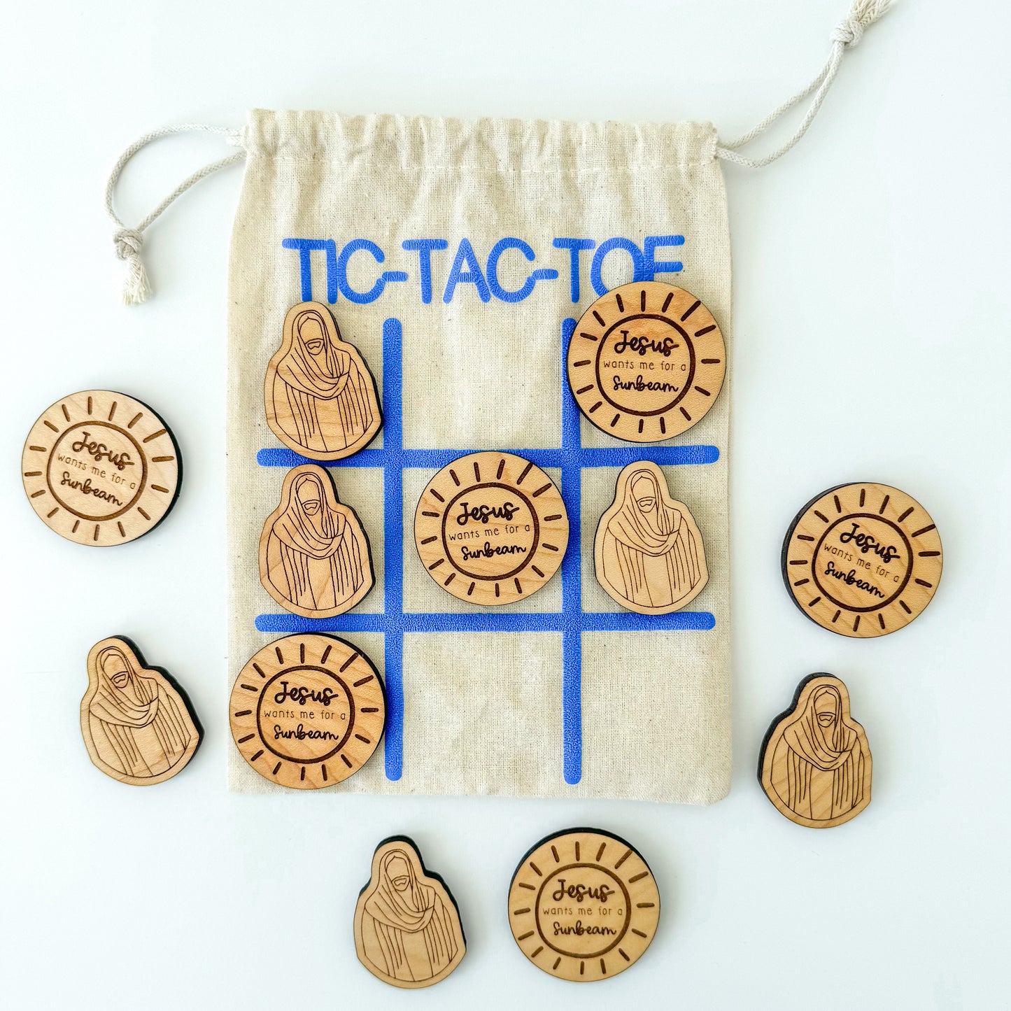 Gospel-Themed Tic Tac Toe Game – Faith-Inspired Travel Game for Families & Kids