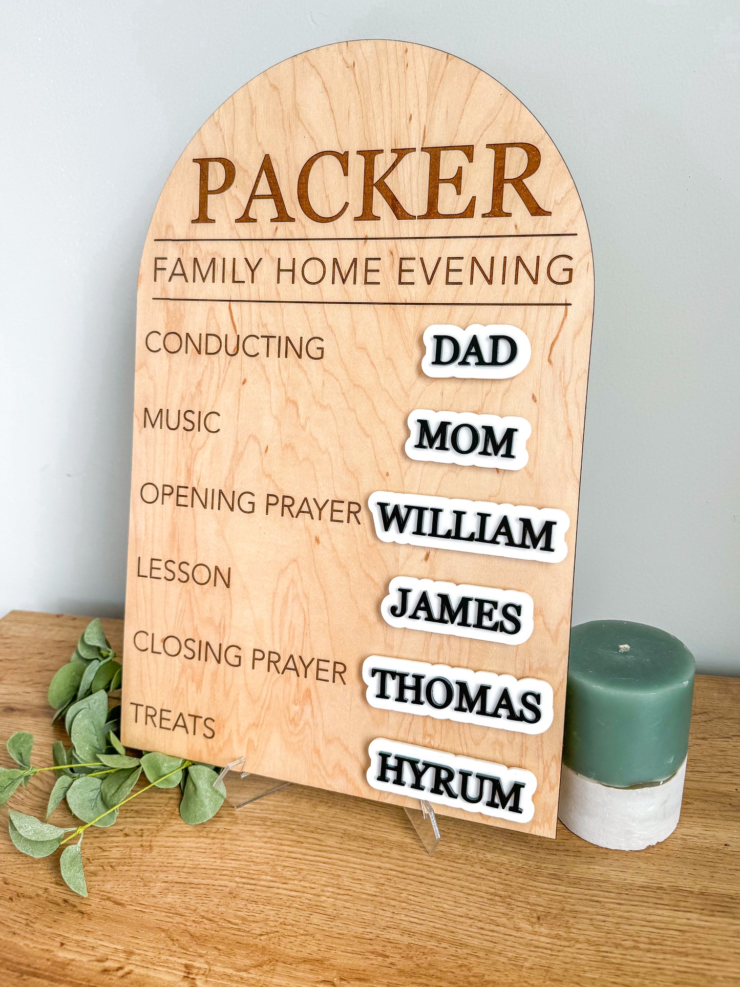 Custom Family Home Evening Board - Steadfast Edition
