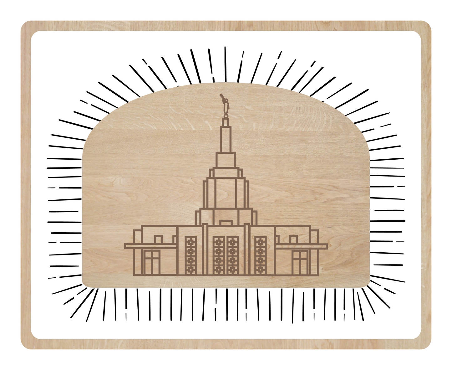 Custom Temple Sign | Personalized Engraved Wood & Clear Acrylic Temple Plaque